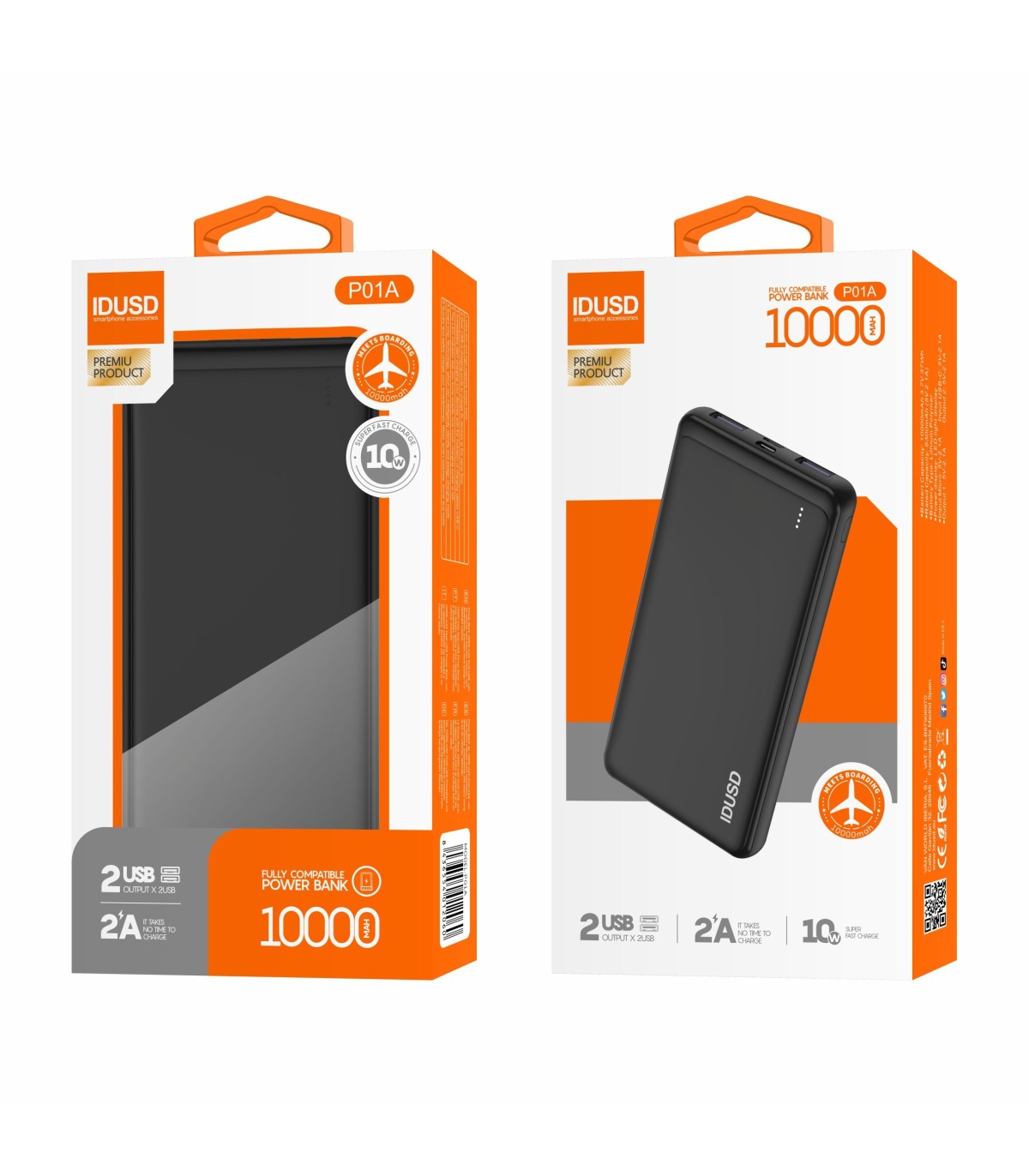 Power Bank 10000mAh Dual USB -P01A