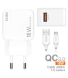 Cargador Rapido QC3.0 + USB-C - D53B